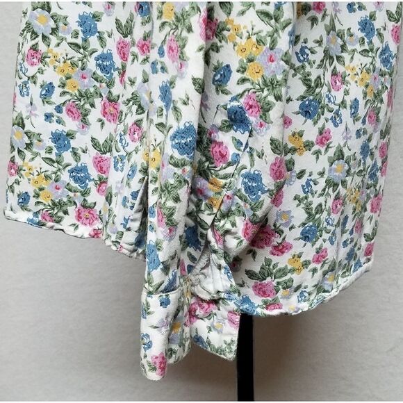 𝅺VINTAGE 90s Falls Creek Button Up Floral Denim Top - Picture 11 of 15